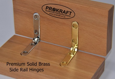 Premium Solid Brass Side Rail Hinges (pair)